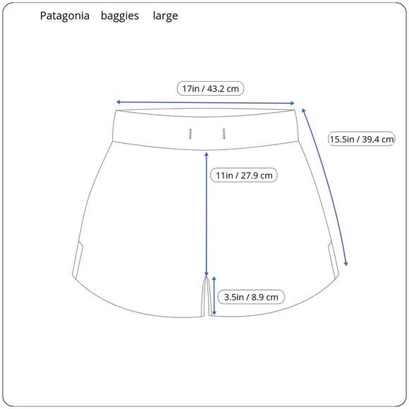 Patagonia Men's Baggies Swim Trunks Lined Shorty Surf Blue Vintage 90's Y2K L - Picture 10 of 10
